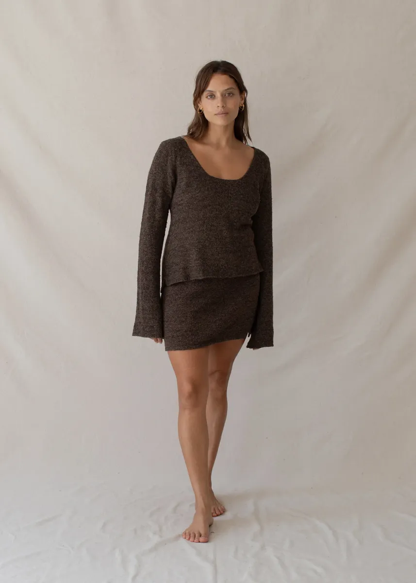 Paloma Mini Skirt Truffle 10