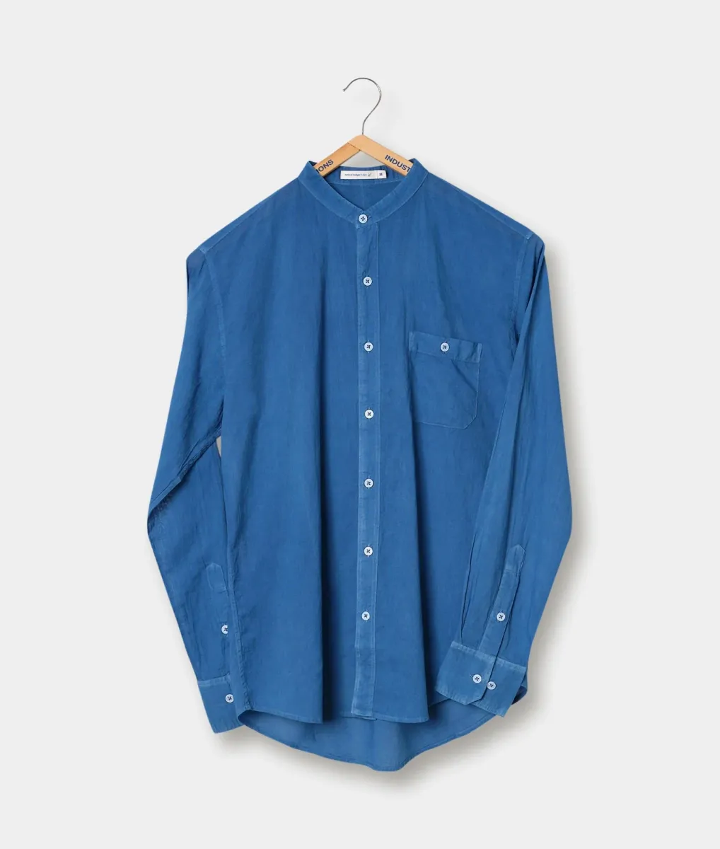 Band Collar Madras Shirt - LS - Lightweight 3