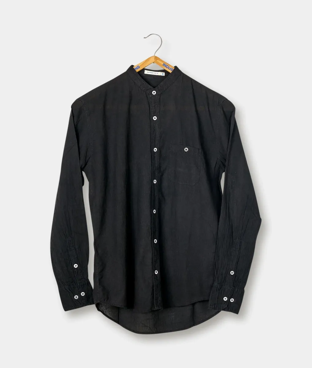 Band Collar Madras Shirt - LS - Lightweight 5