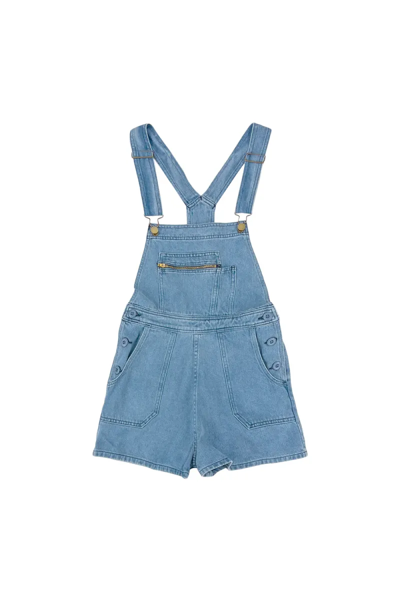 Alma Overall Denim Shorts 7