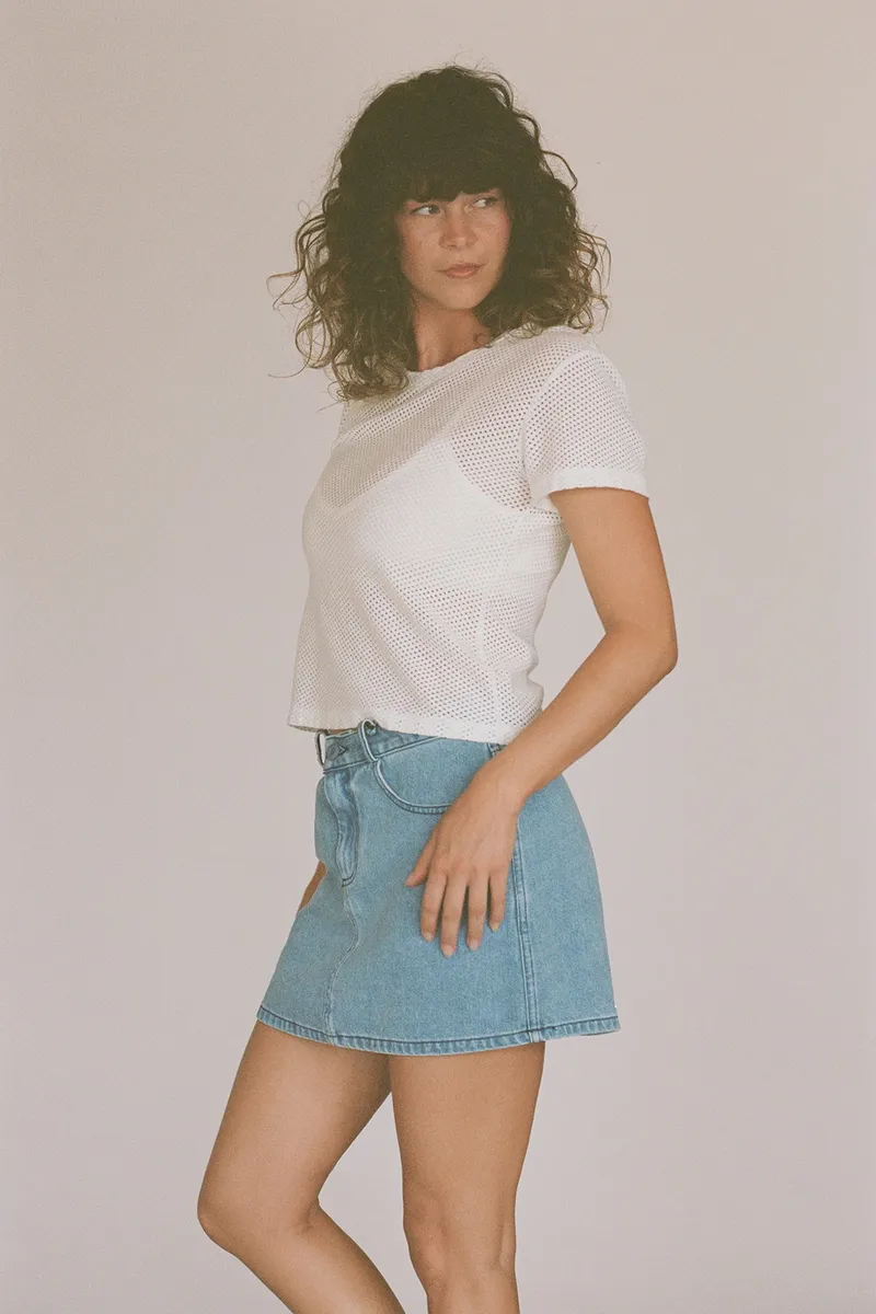 Atlas Denim Mini Skirt