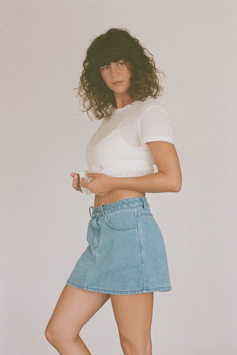 Atlas Denim Mini Skirt 4