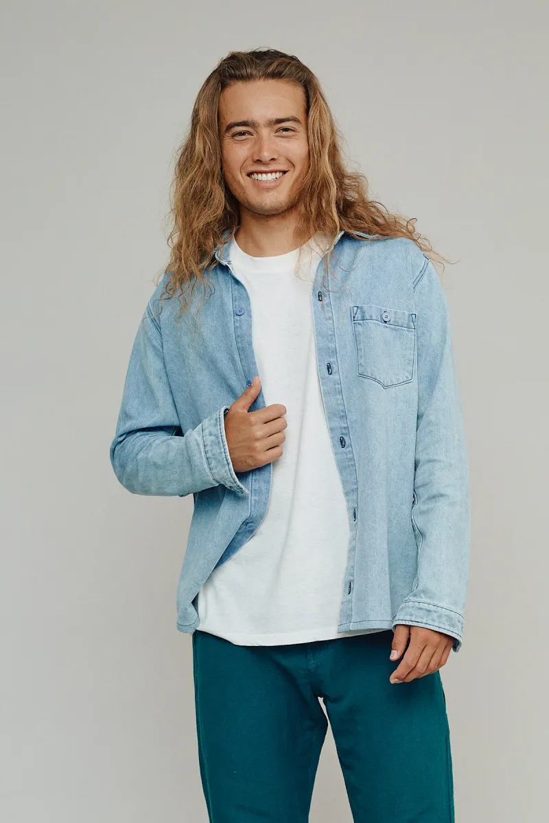 Denim Curved Hem Topanga Shirt 5