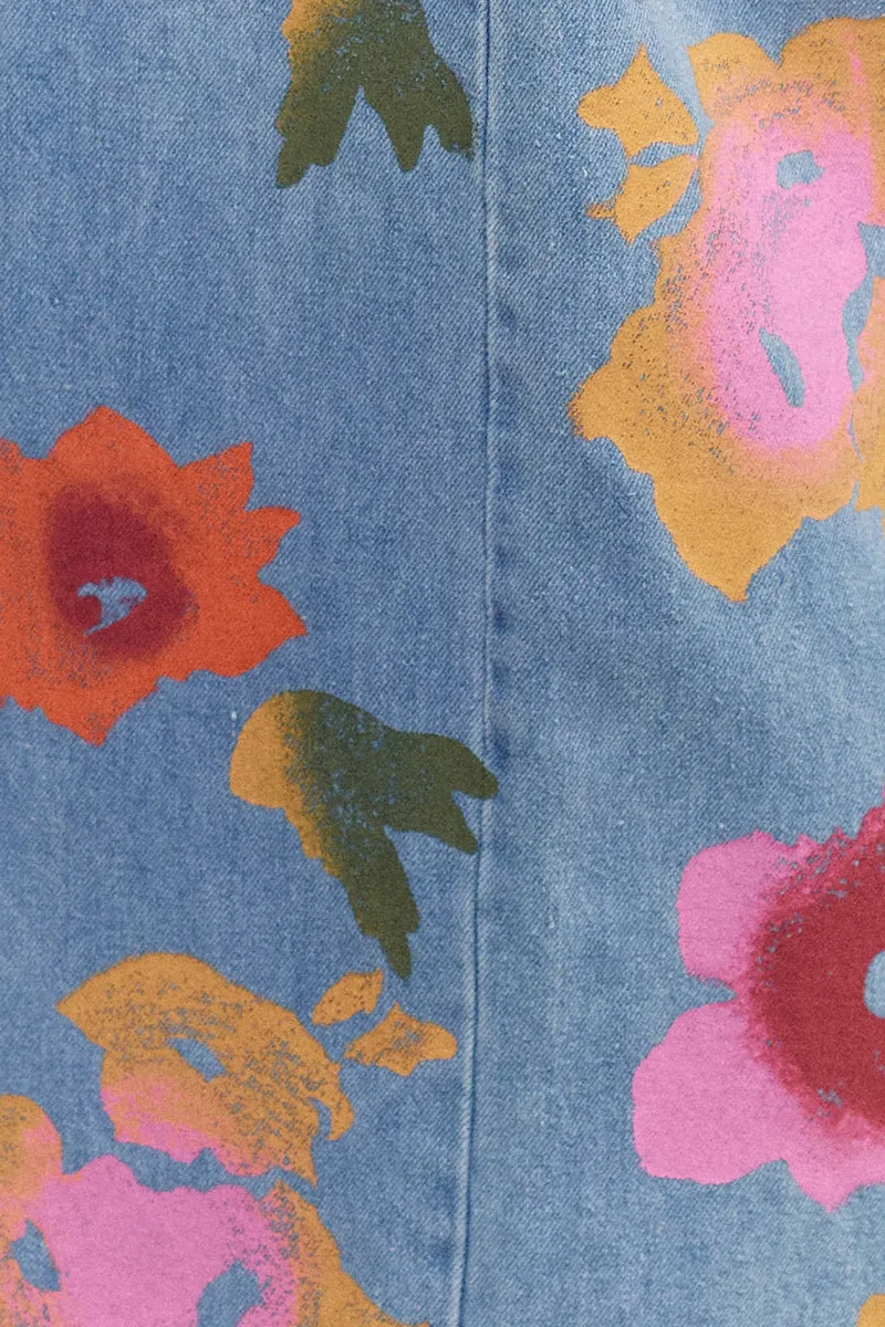 Floral Denim Disco Pant 5