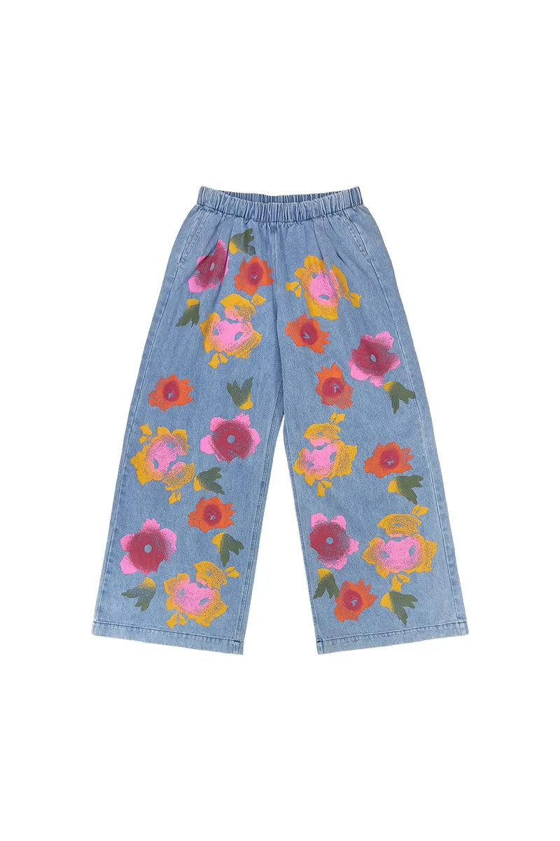 Floral Denim Disco Pant 6