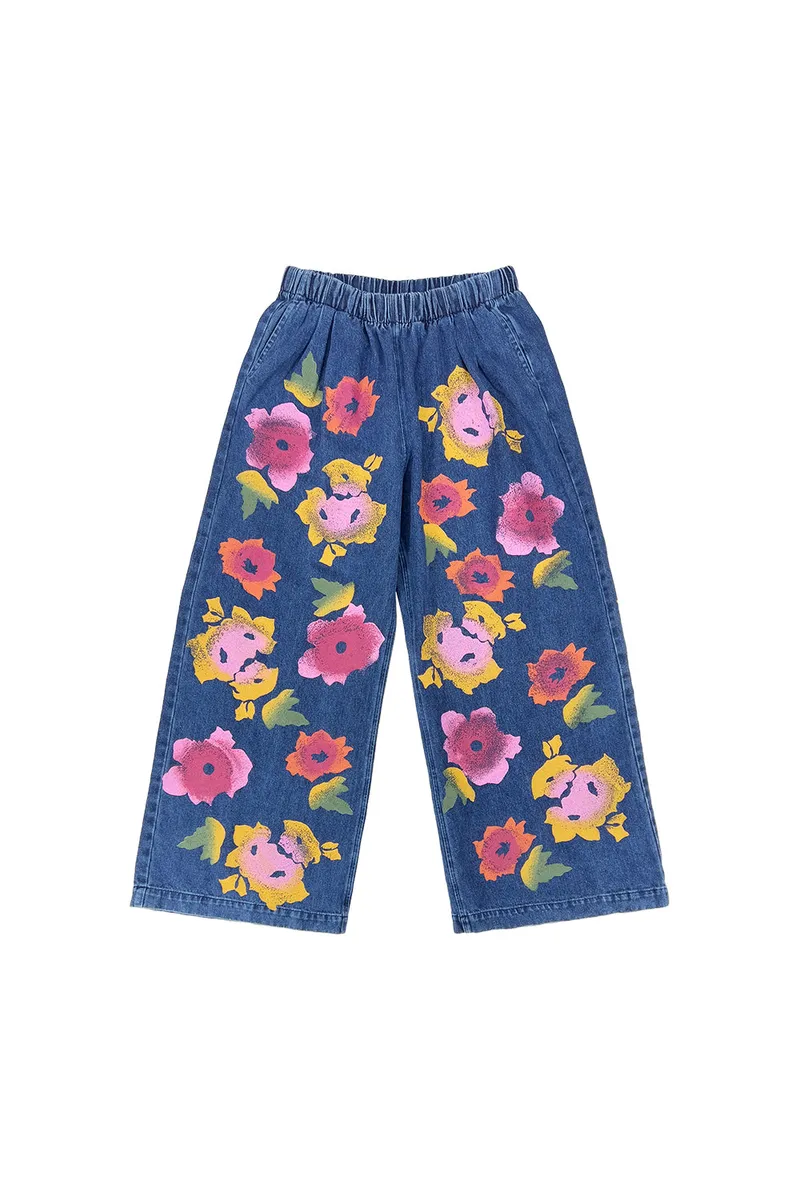 Floral Denim Disco Pant 7