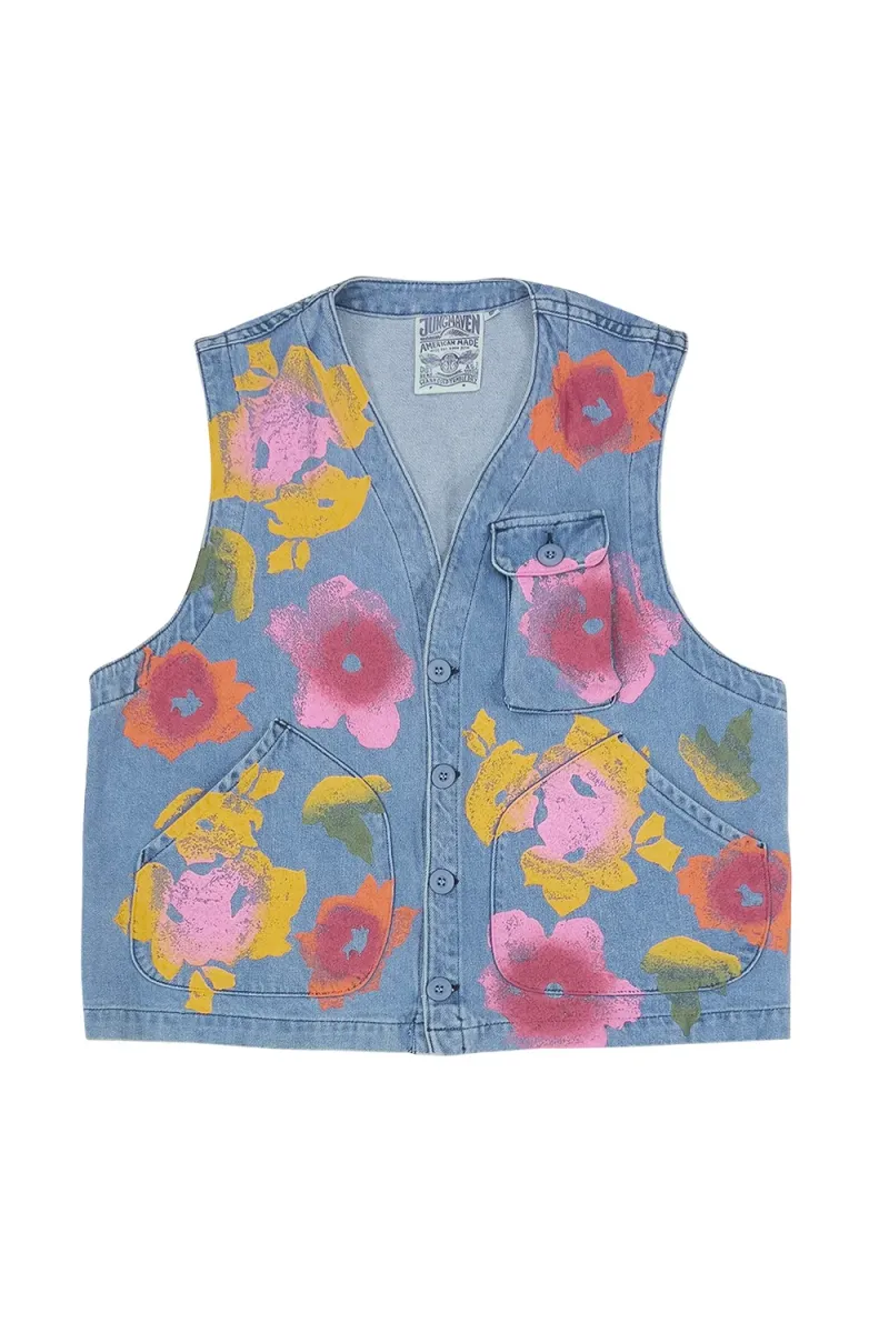 Floral Denim Falcon Vest 3