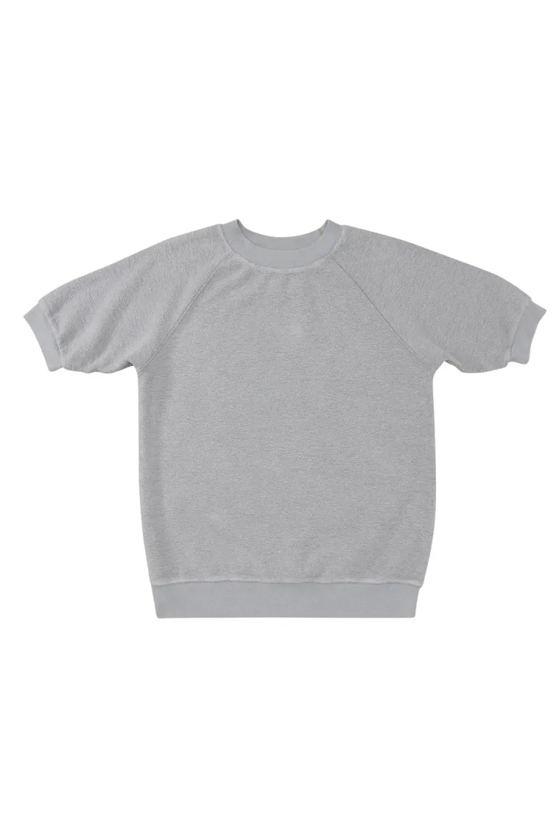 Heathered Short Sleeve Raglan Sherpa Sweatshirt 3