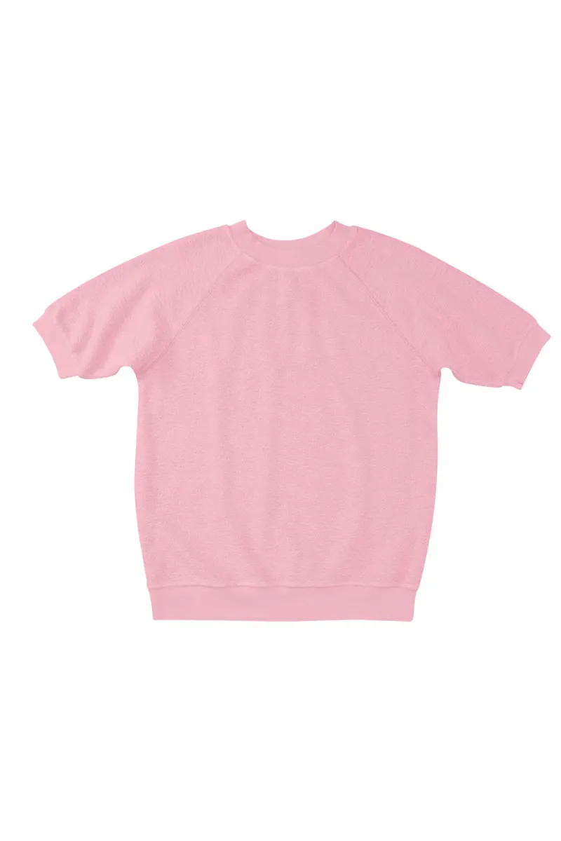 Heathered Short Sleeve Raglan Sherpa Sweatshirt 8