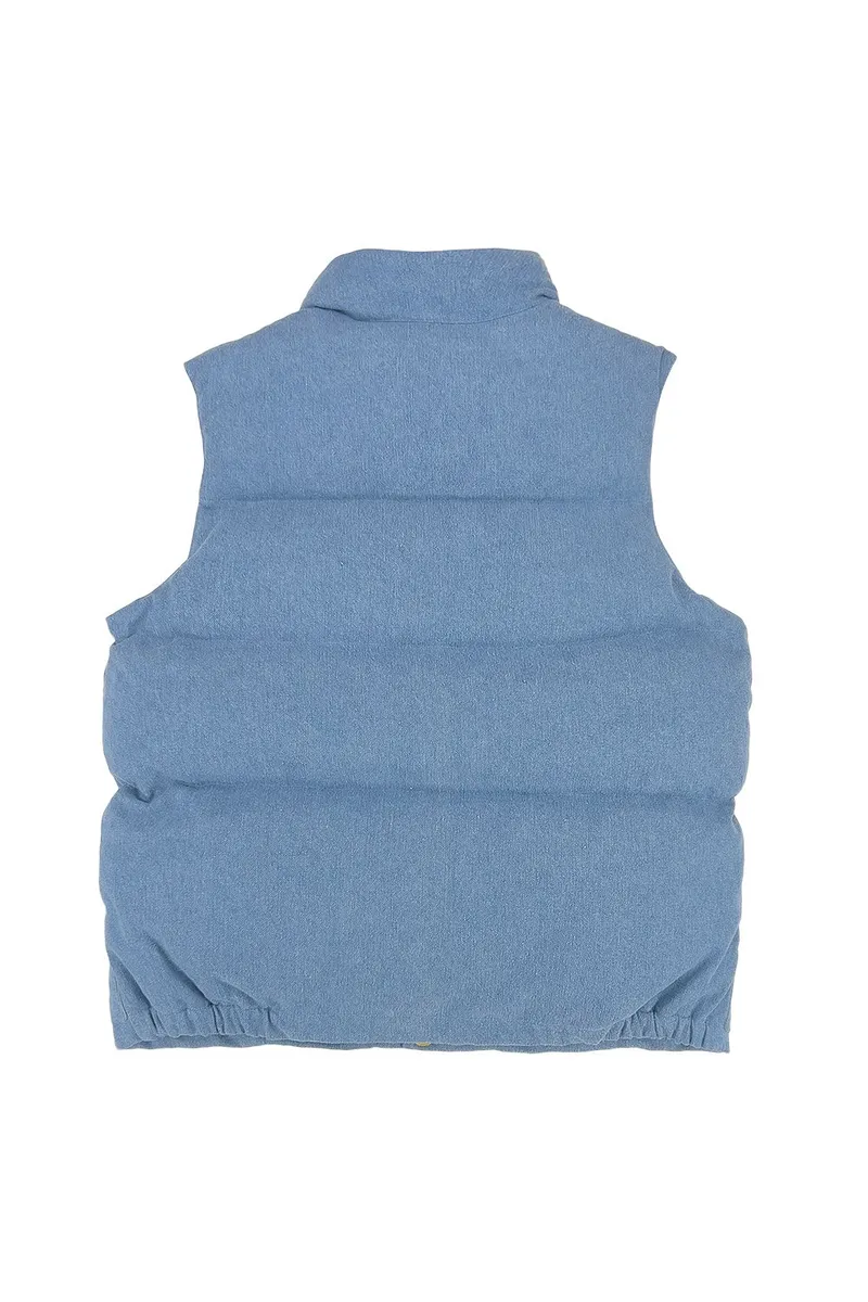 Hemp Denim Vest with Recycled Down 11