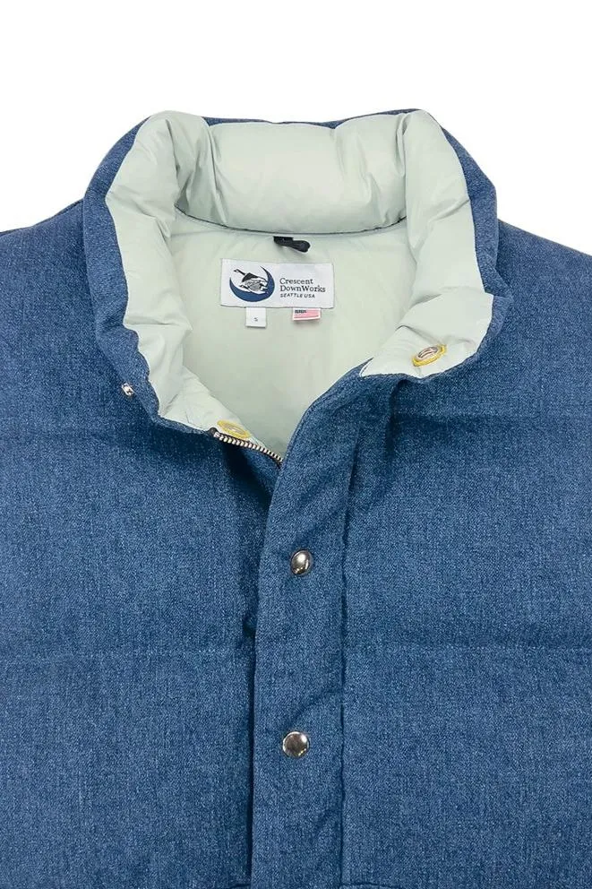 Hemp Denim Vest with Recycled Down 13