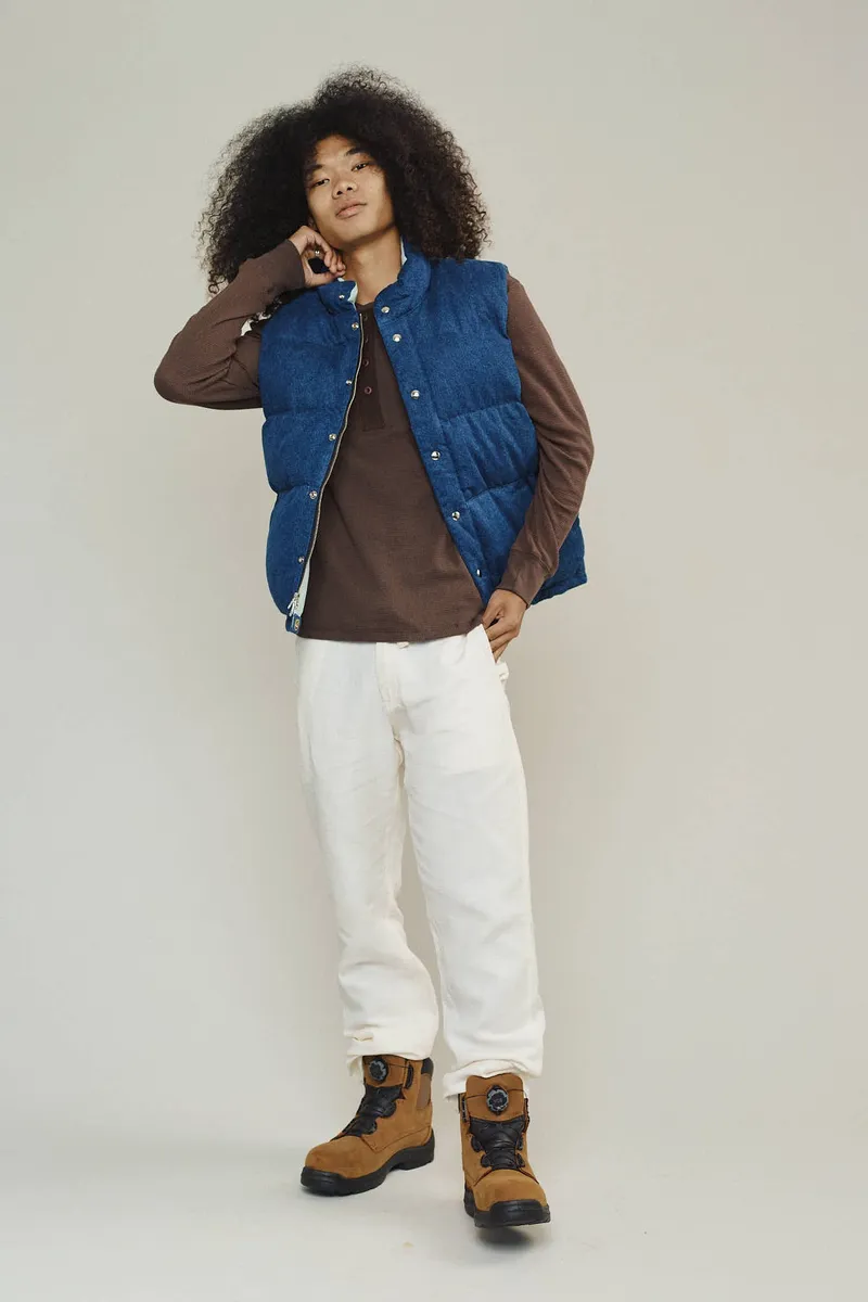 Hemp Denim Vest with Recycled Down 3