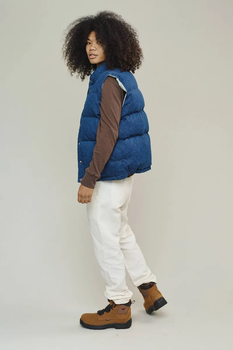 Hemp Denim Vest with Recycled Down 6