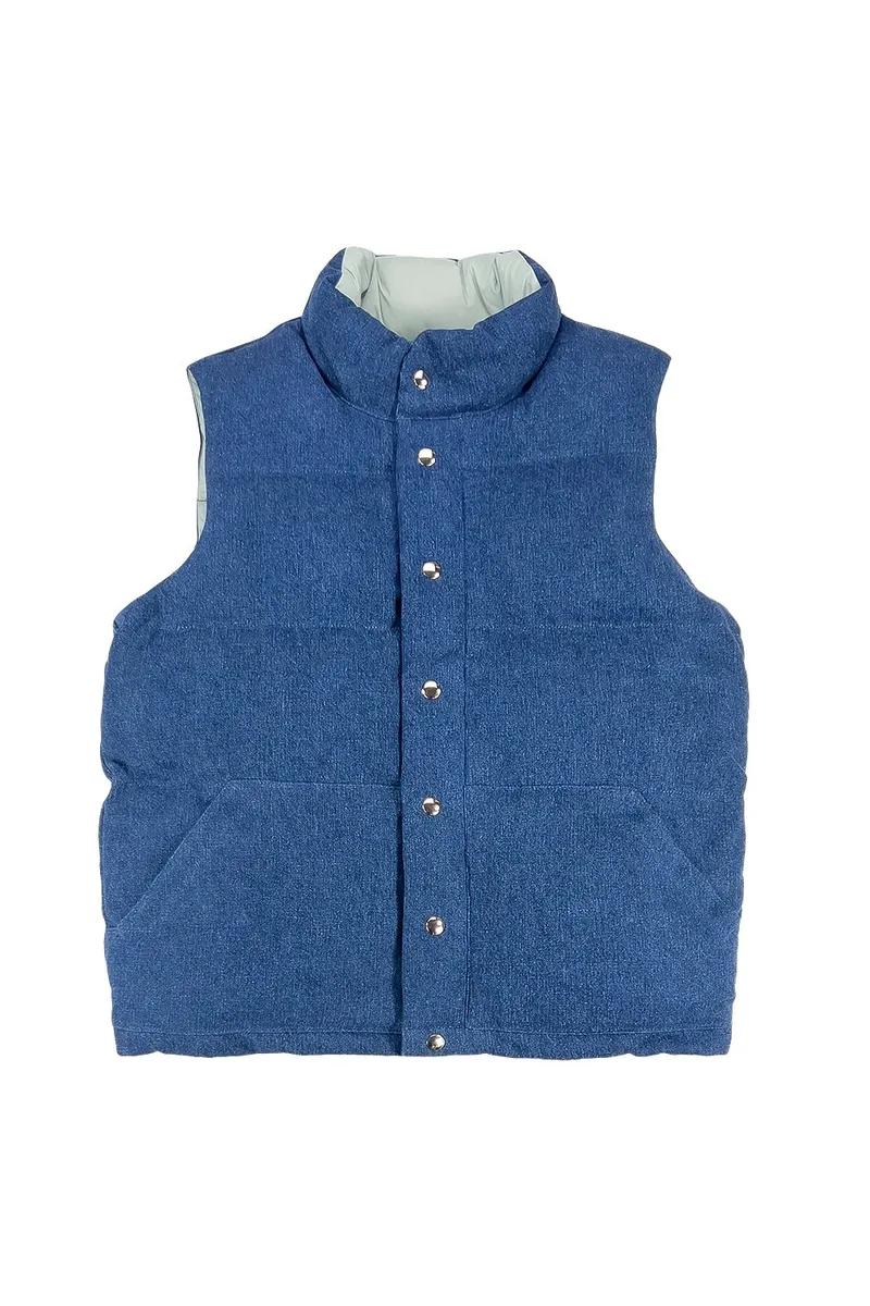 Hemp Denim Vest with Recycled Down 7