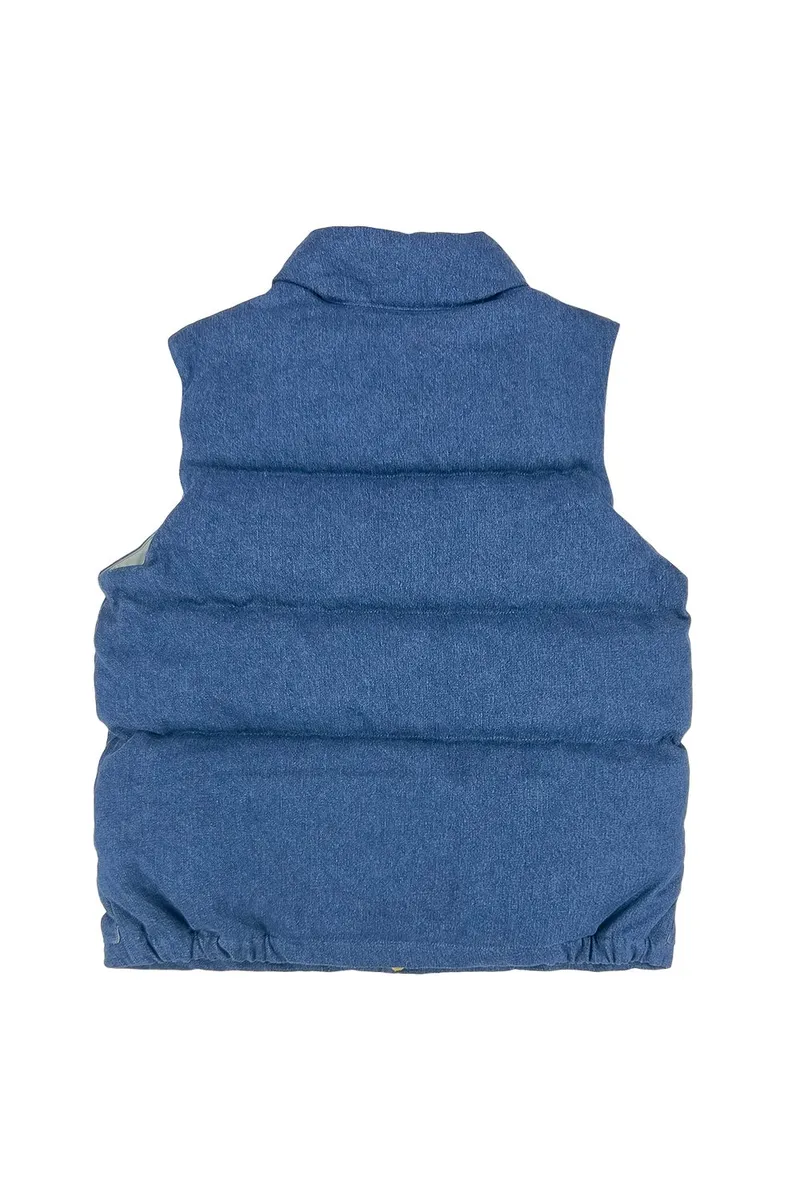 Hemp Denim Vest with Recycled Down 8