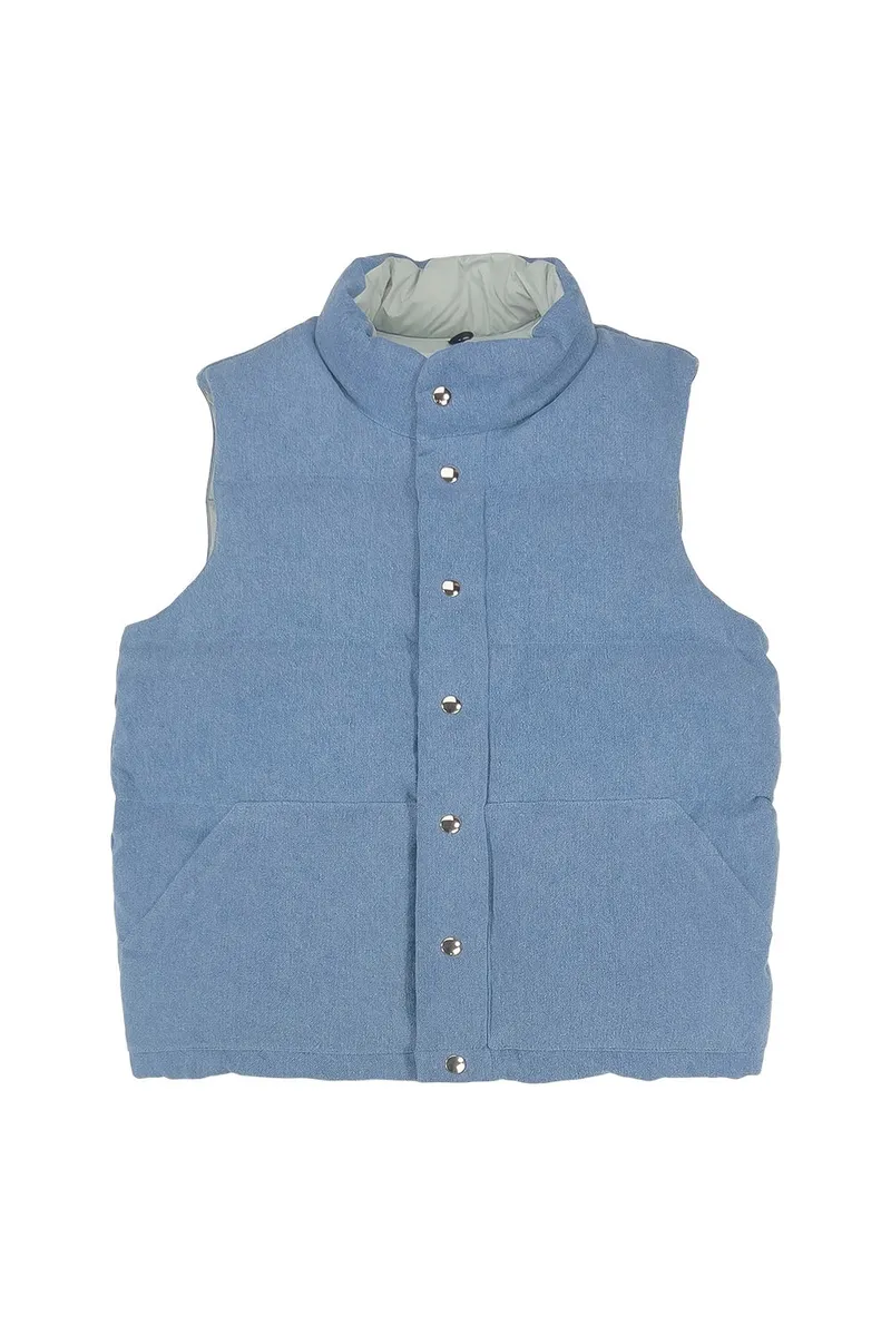 Hemp Denim Vest with Recycled Down 10