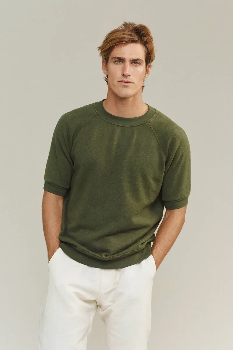 Short Sleeve Raglan Fleece Sweatshirt 3