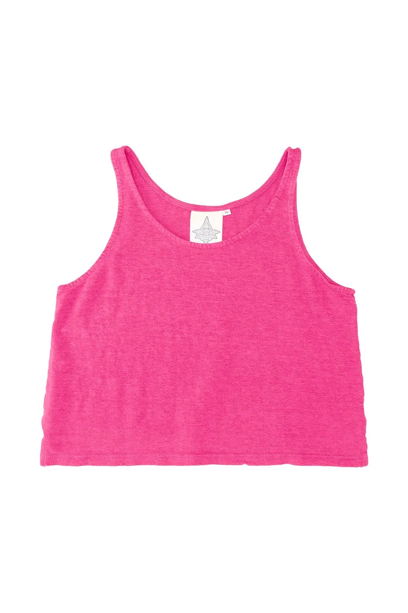 Sophie 100%  Hemp Cropped Tank Top - Sale Colors 3
