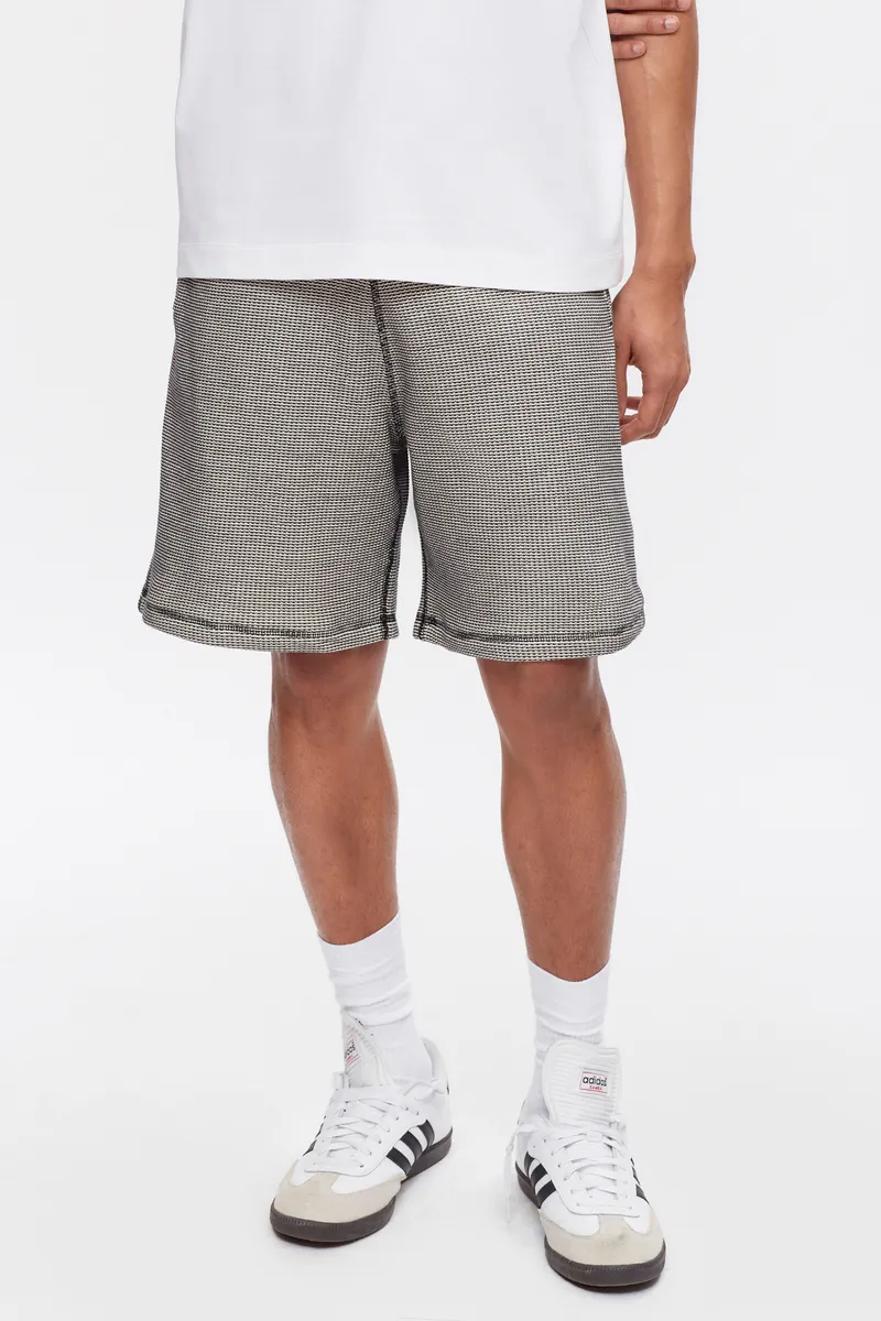 Atlas 2-Tone Waffle Short in Marshmallow/Black 2