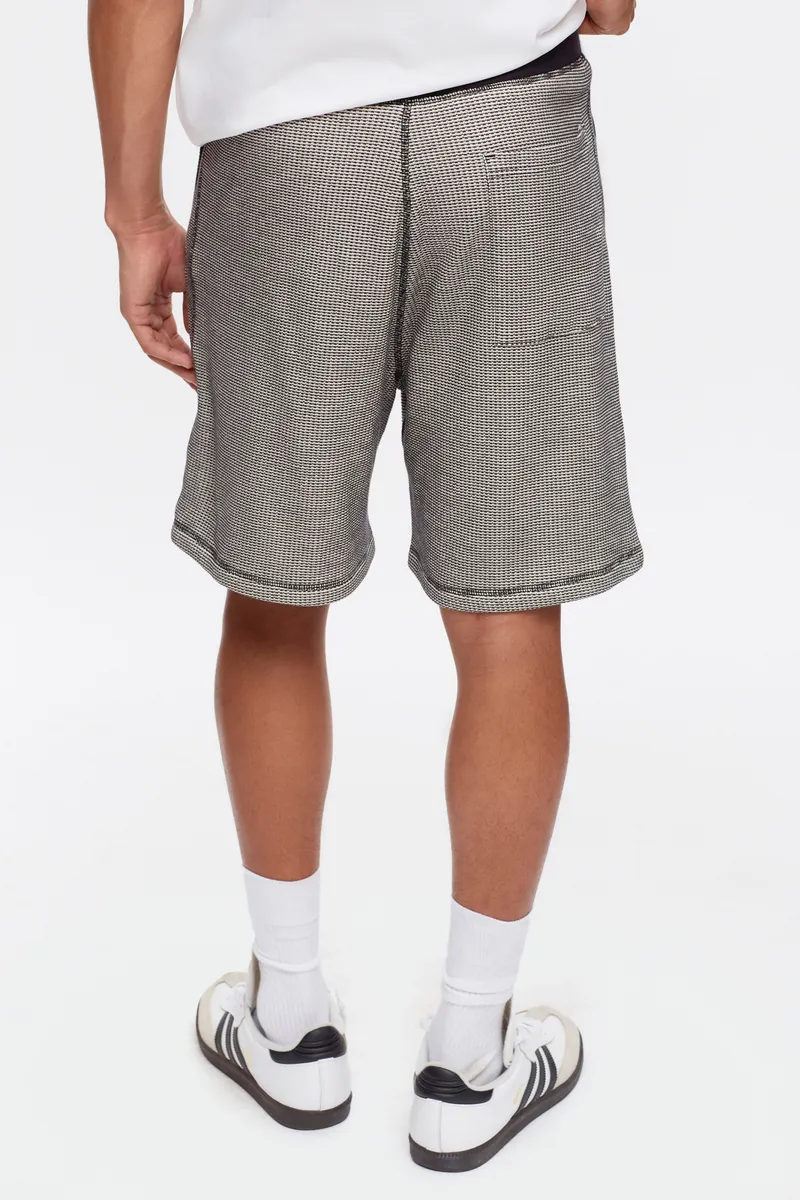 Atlas 2-Tone Waffle Short in Marshmallow/Black 3