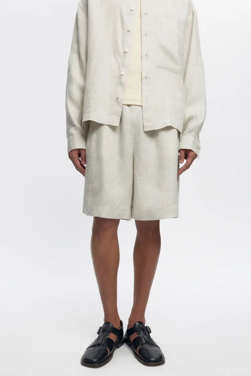 Cairo Linen Short in Natural 2