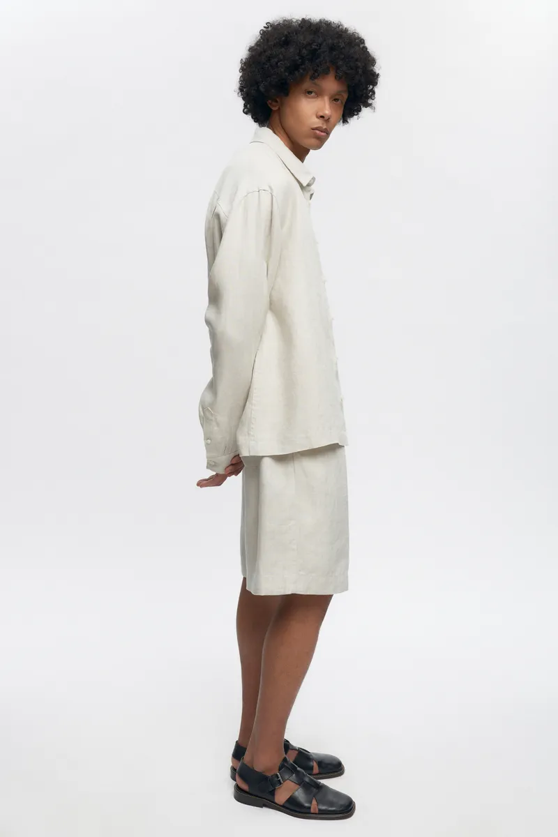 Cairo Linen Short in Natural 5