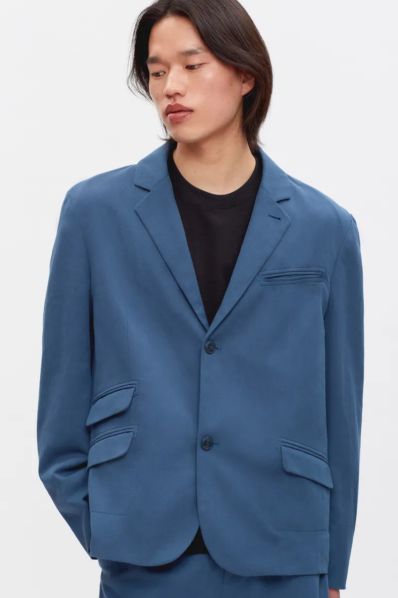 Linen Laureate Jacket in Nile Blue 3