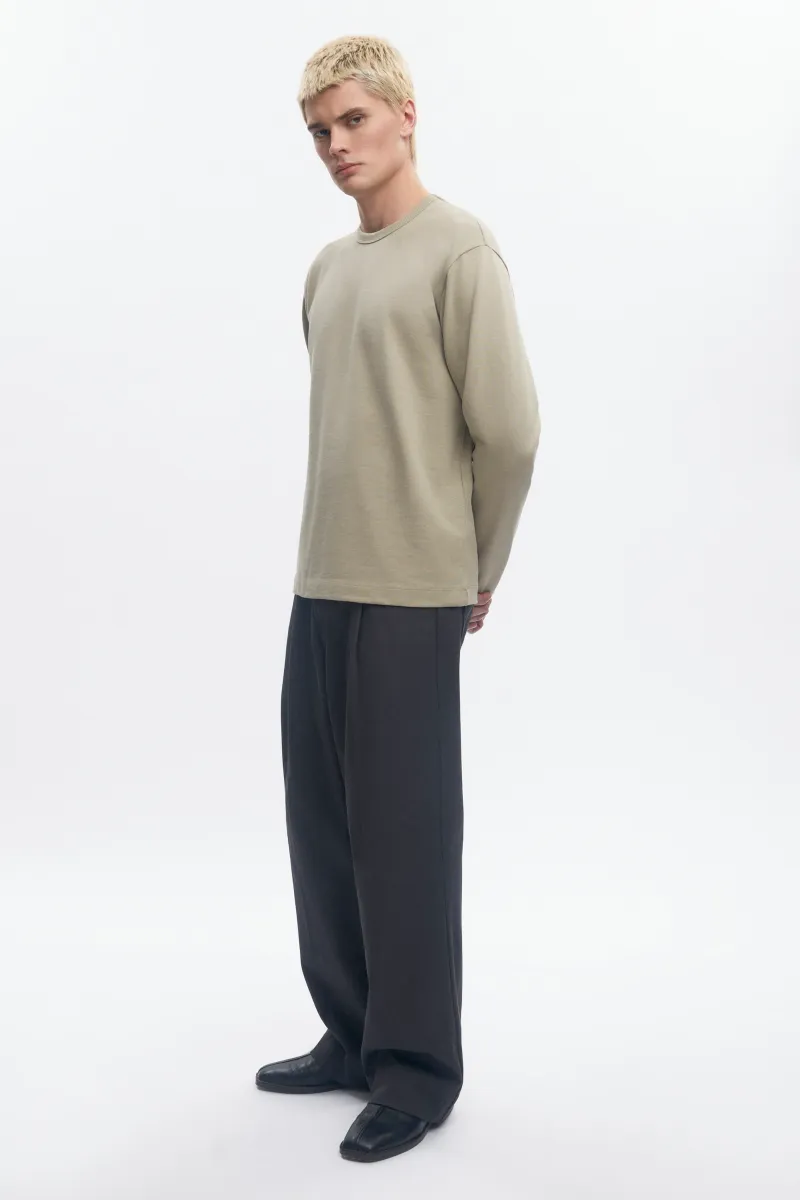 Men's Box Slub Longsleeve in Desert 6