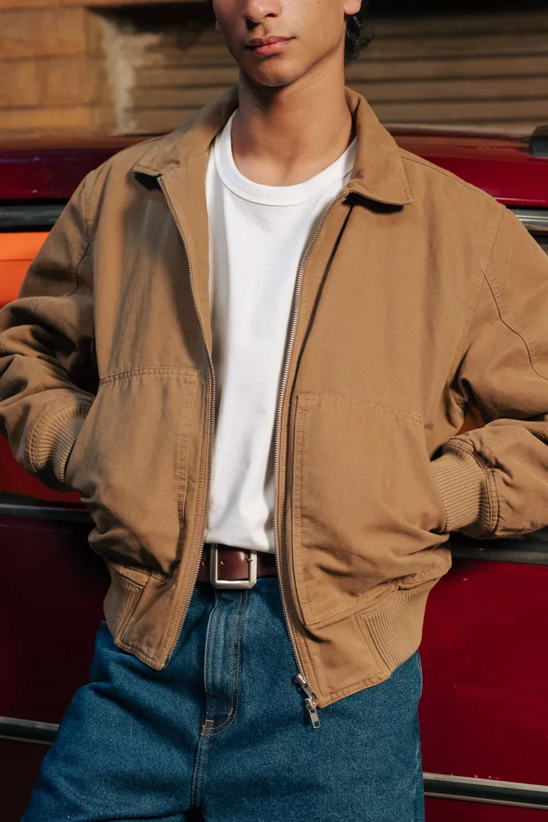 Men's A-2 Bomber Jacket in Washed Otter 2