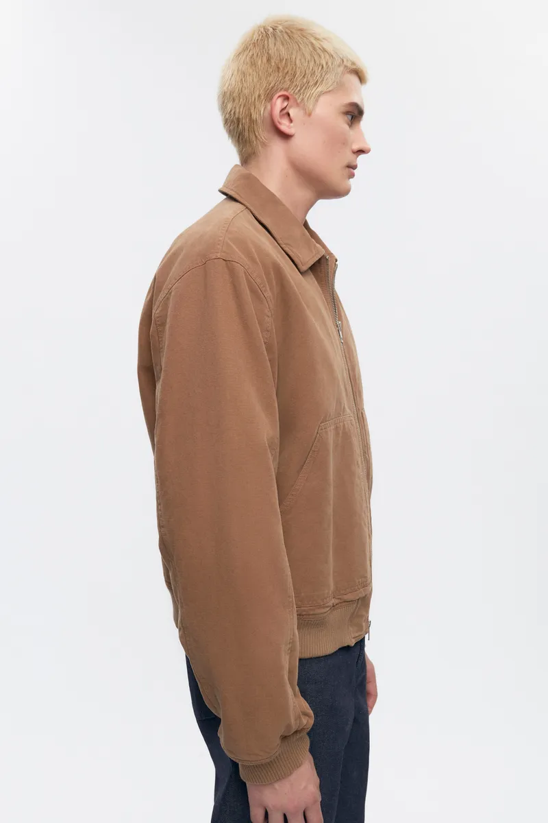 Men's A-2 Bomber Jacket in Washed Otter 4