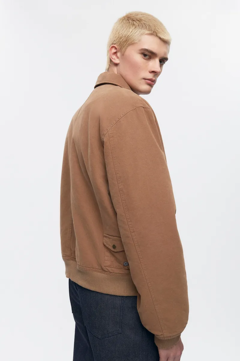 Men's A-2 Bomber Jacket in Washed Otter 5