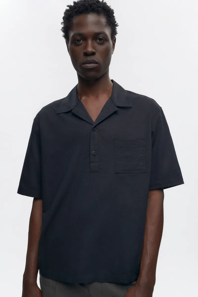 Men's Camp Polo in Black