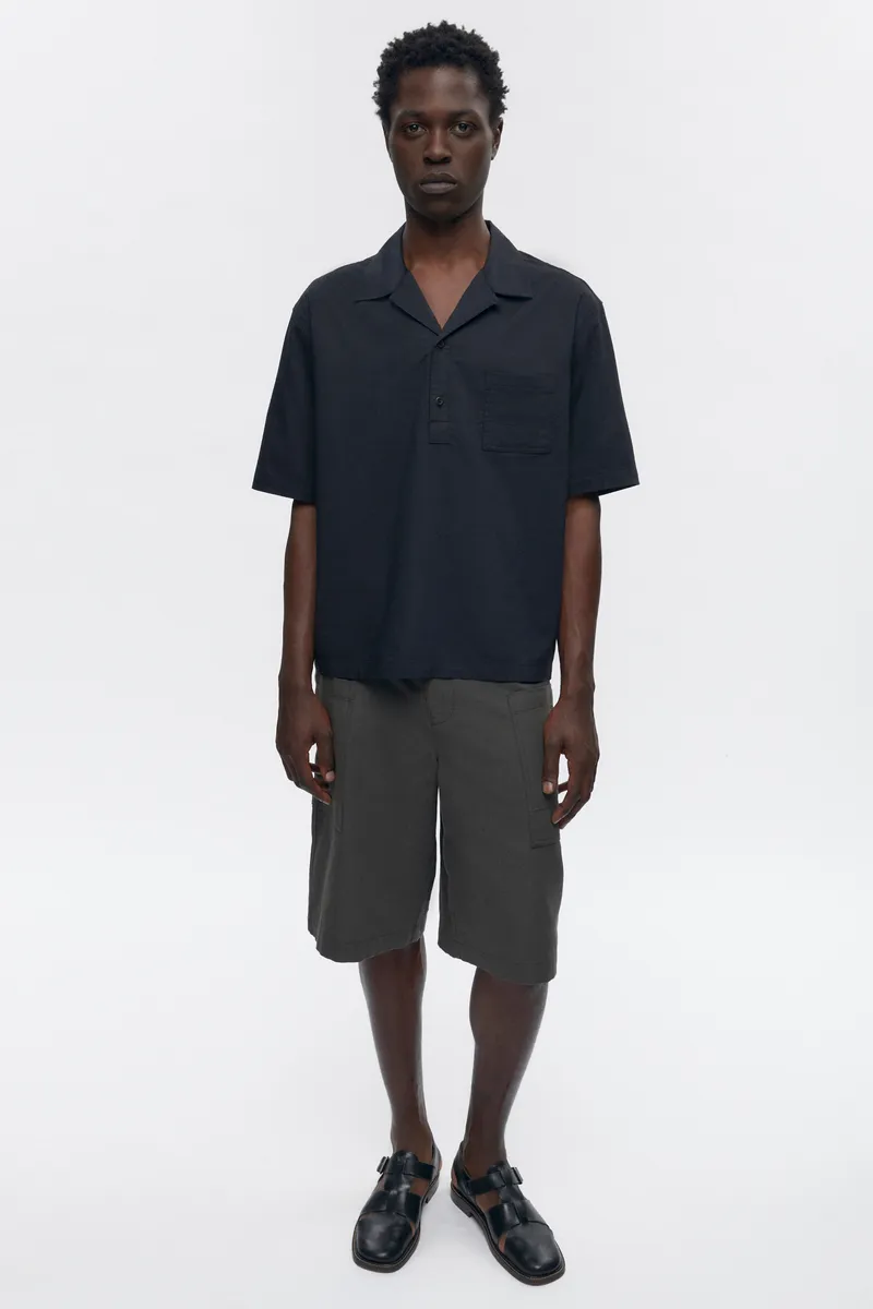 Men's Camp Polo in Black 2