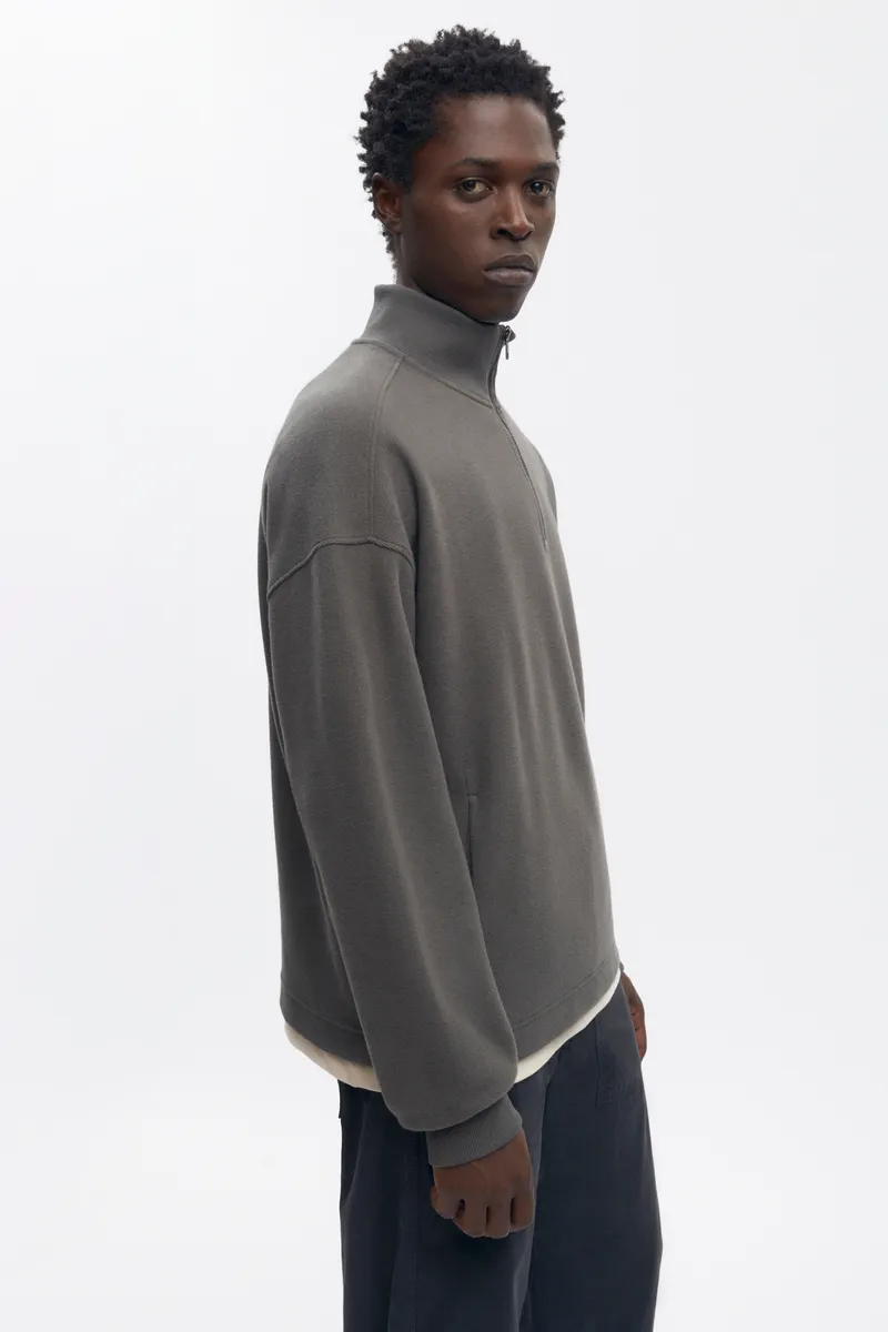 Men's Cozy Quarter Zip in Beluga 3