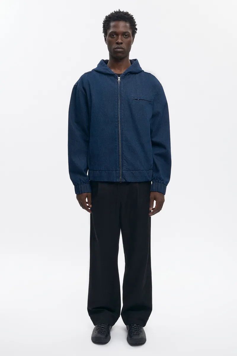 Men's Denim Hooded Jacket in Rinse 3