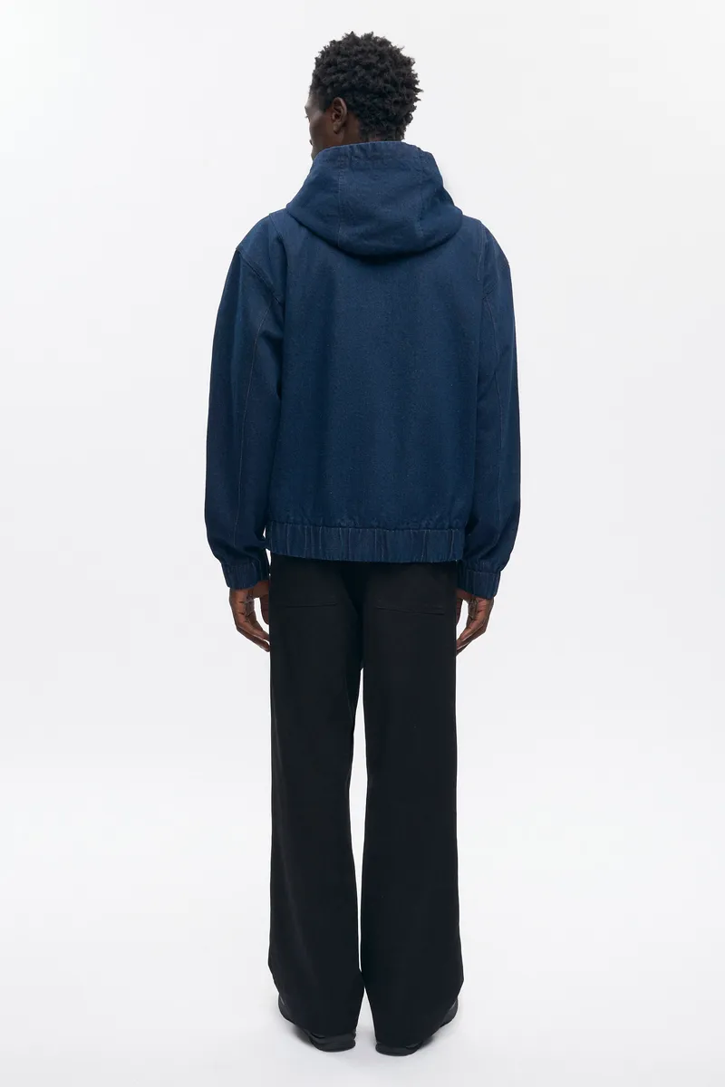 Men's Denim Hooded Jacket in Rinse 5