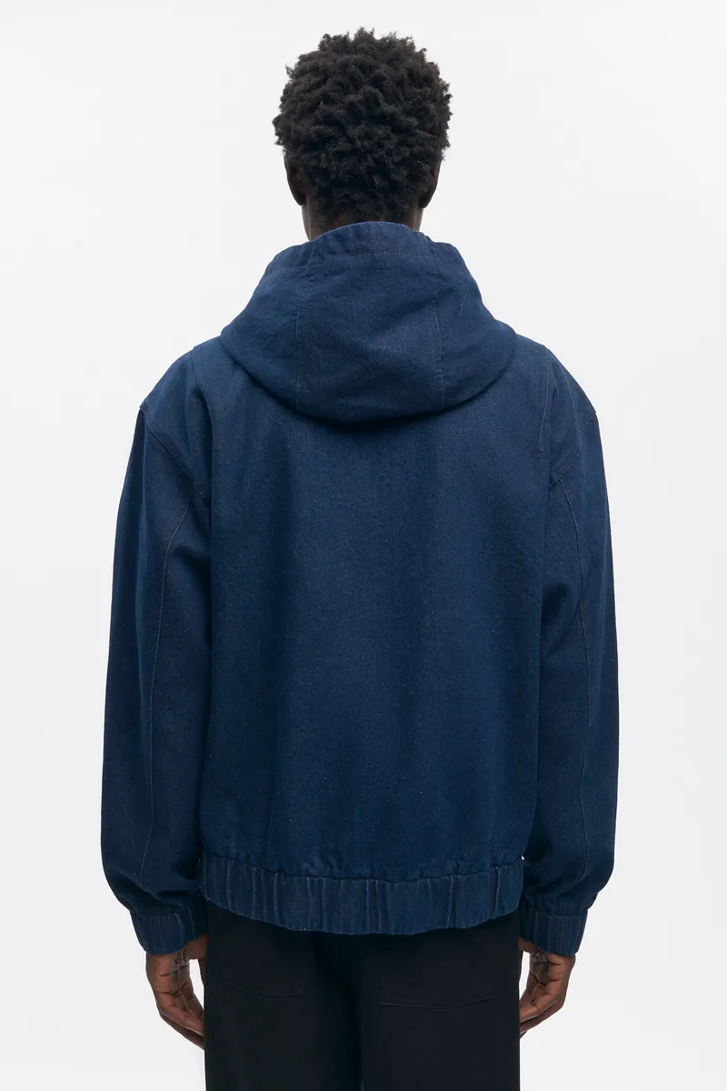 Men's Denim Hooded Jacket in Rinse 6