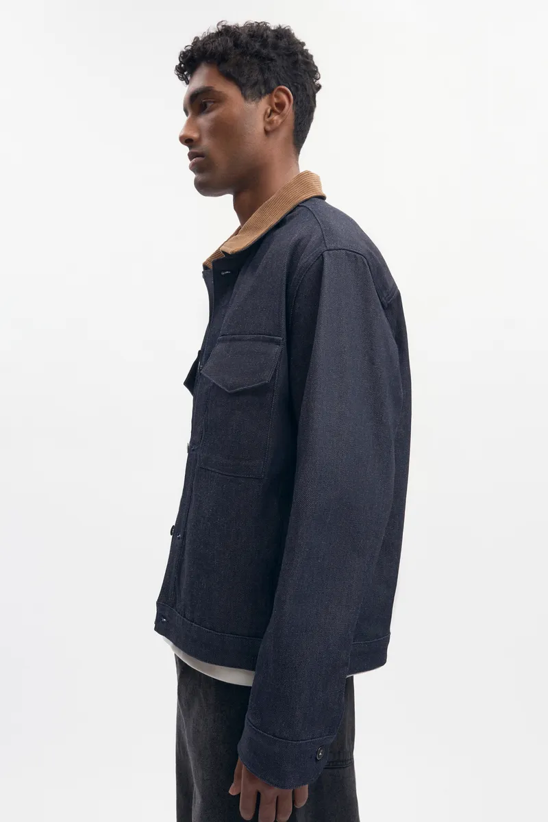 Men's Denim Overshirt in Raw 3