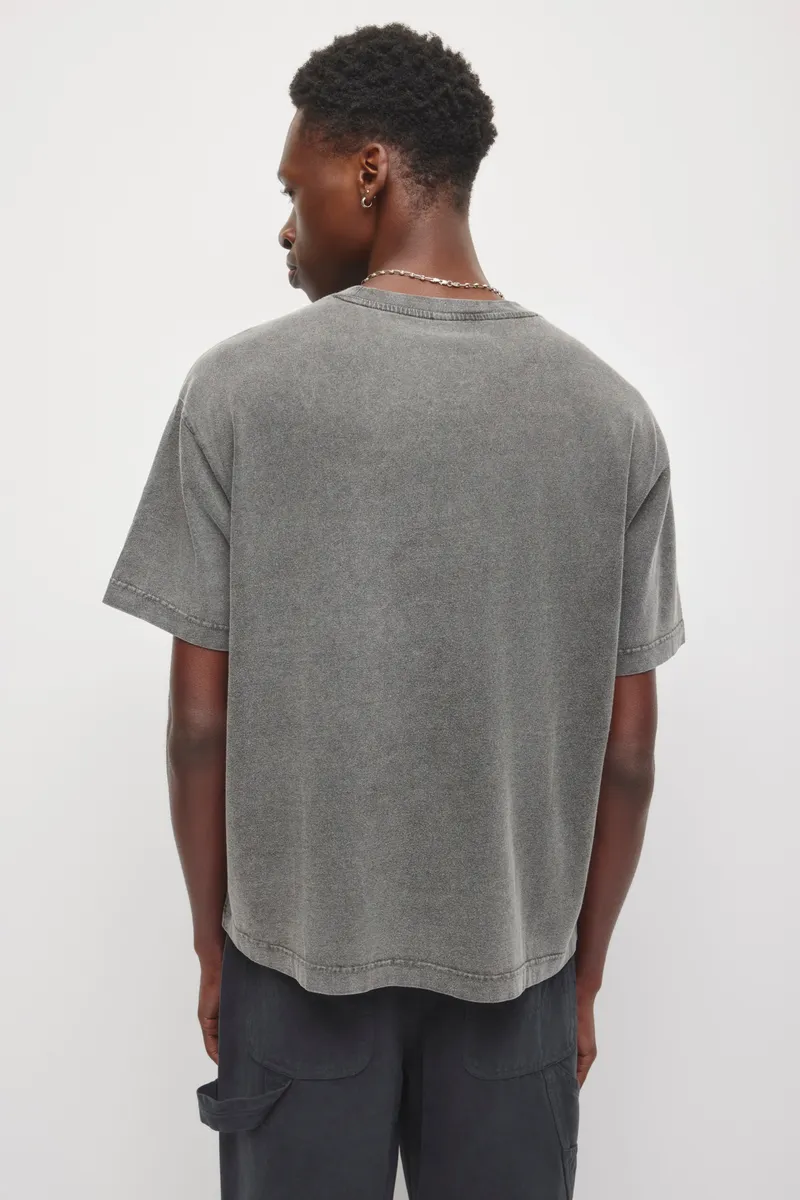 Men's Fade Out Crew  in Almost Black 4