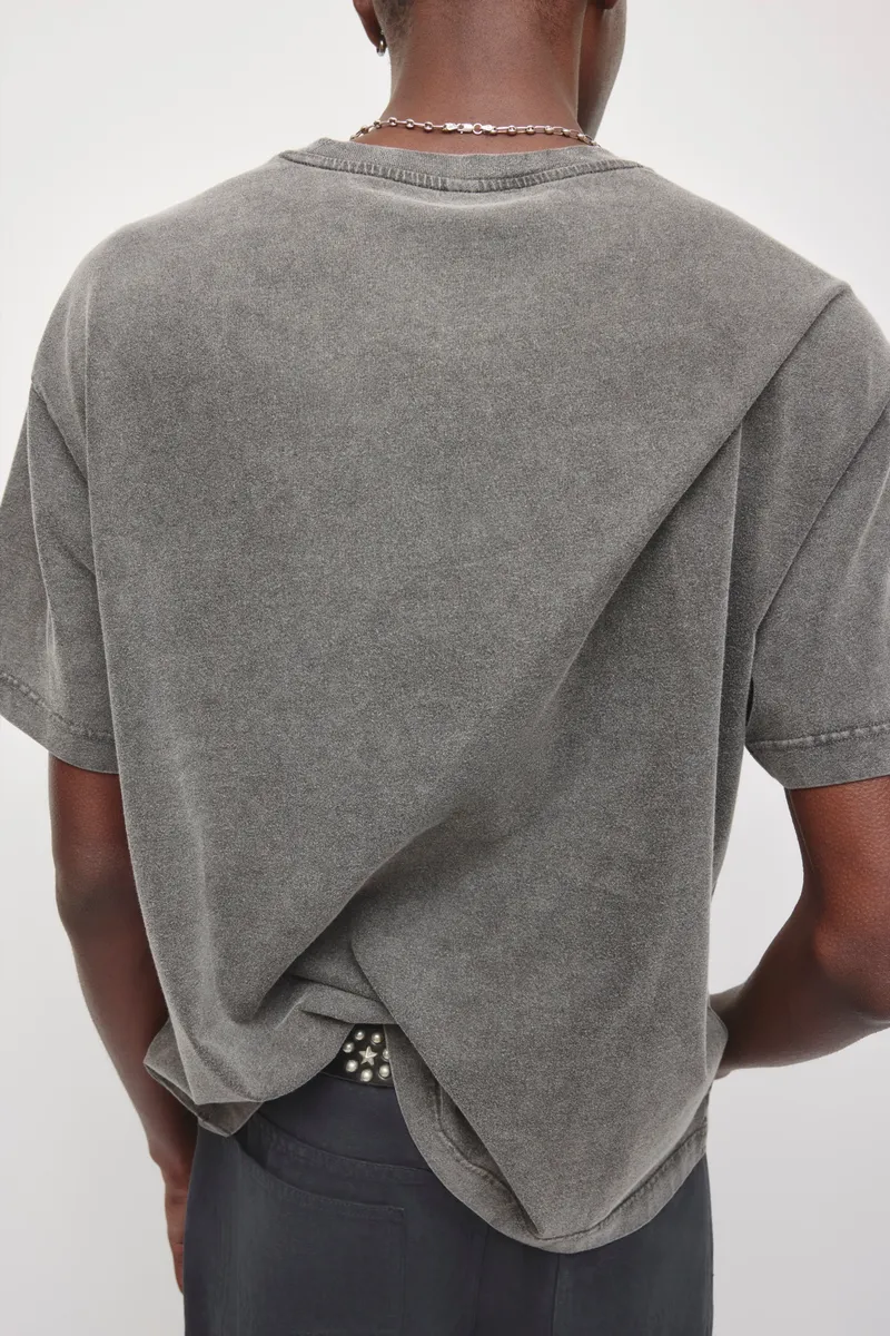 Men's Fade Out Crew  in Almost Black 5