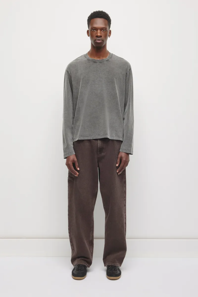 Men's Fade Out Longsleeve in Almost Black 2