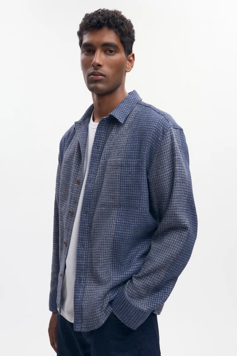 Men's Misr Shirt in Blue Mix 3