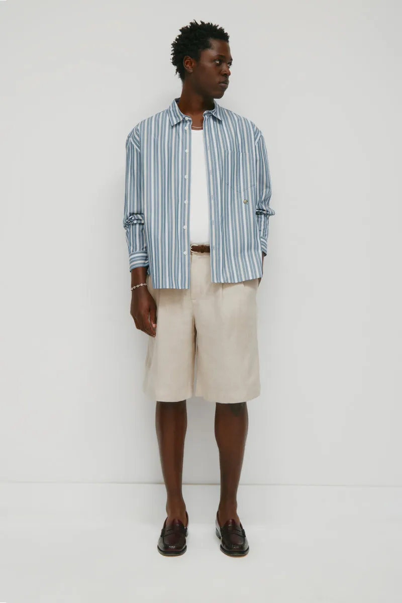Men's Oxford Camp Shirt in White 9