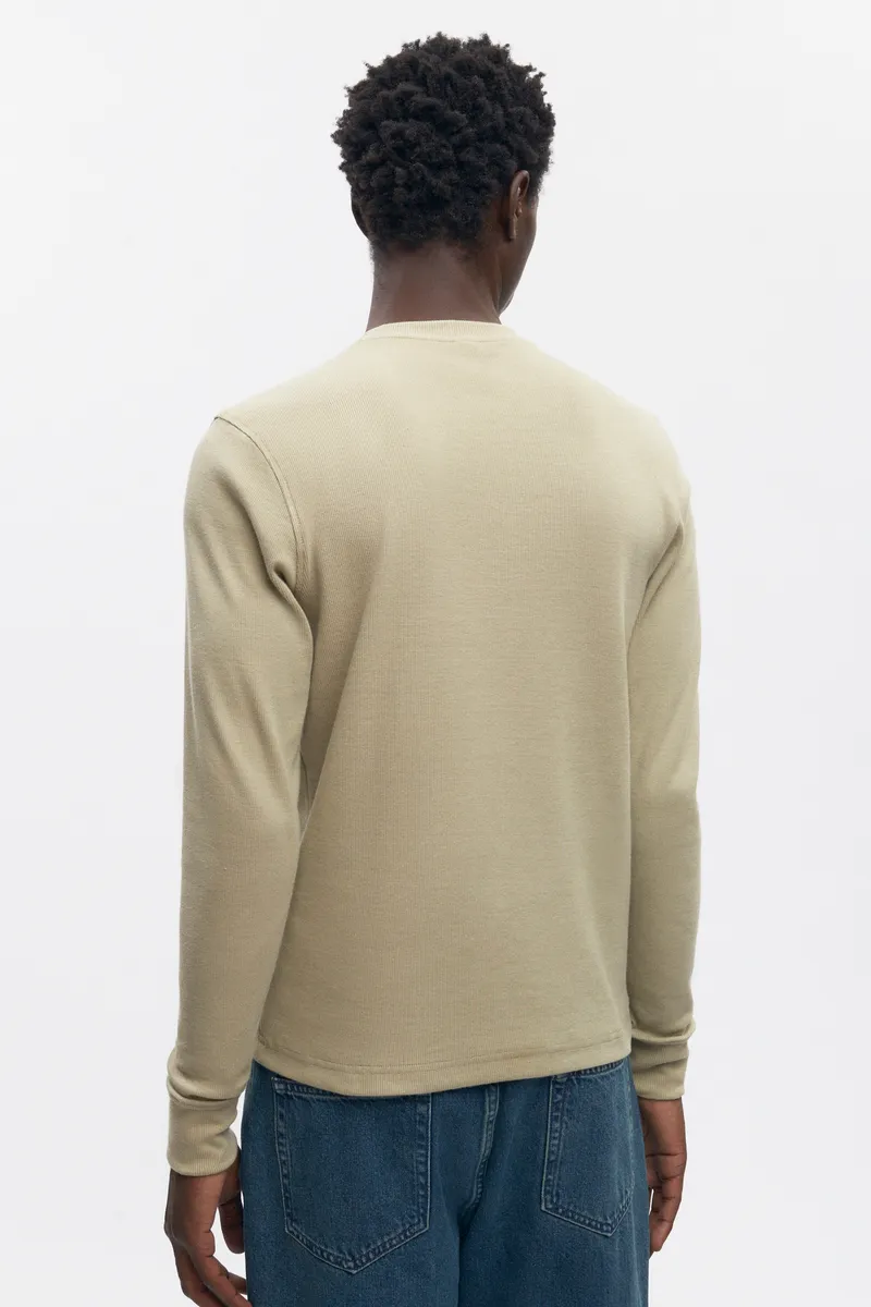 Men's Rib Henley in Desert 4
