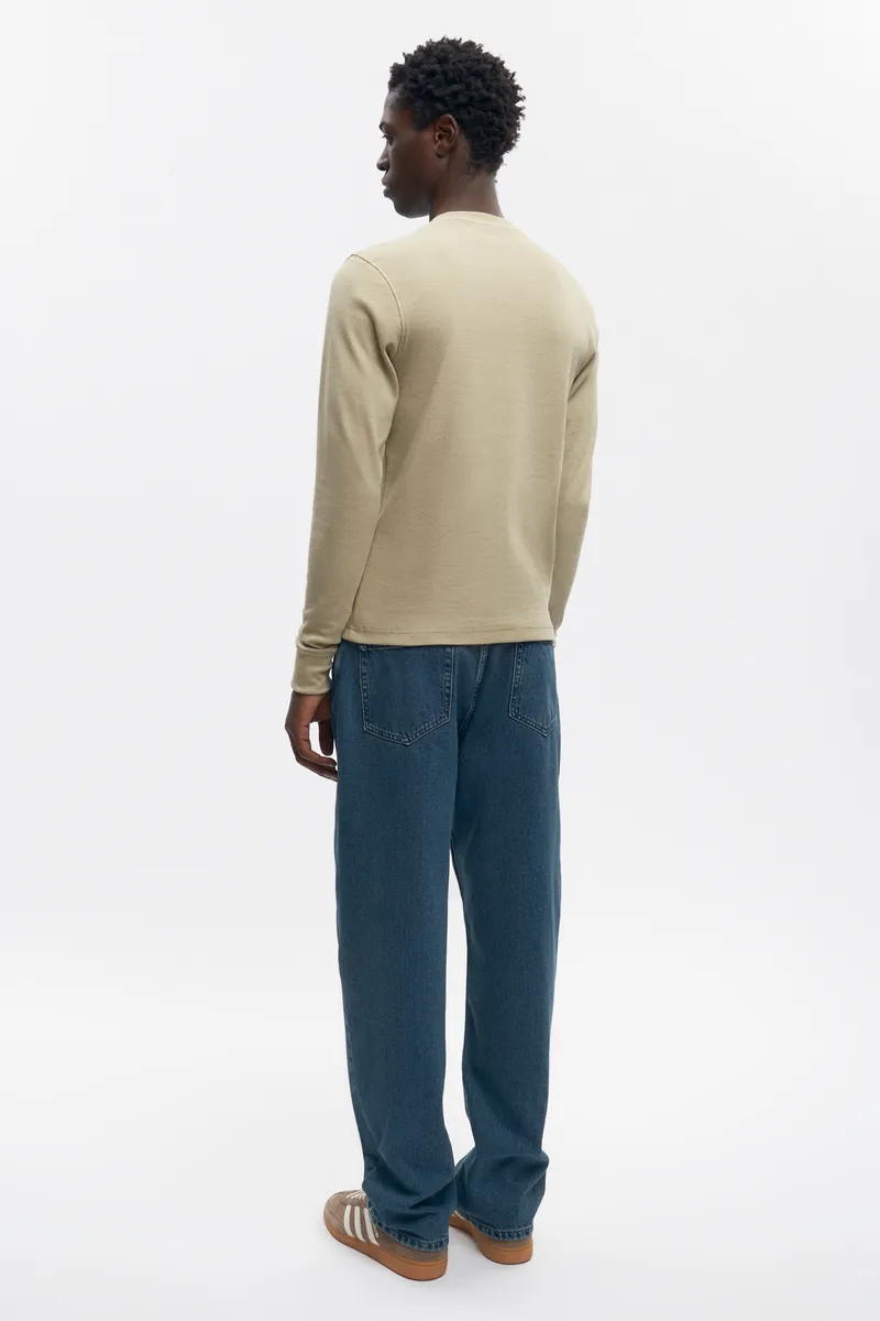 Men's Rib Henley in Desert 6