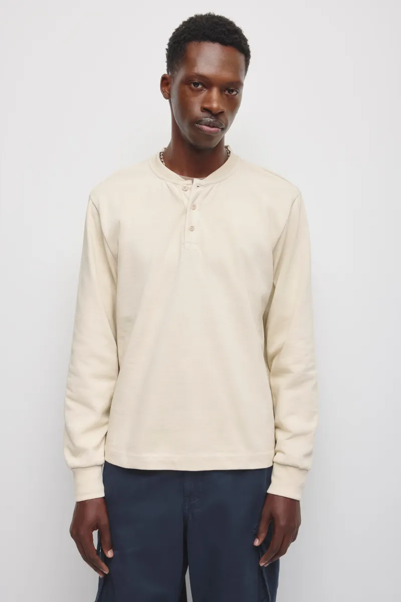 Men's Slub Henley in Birch