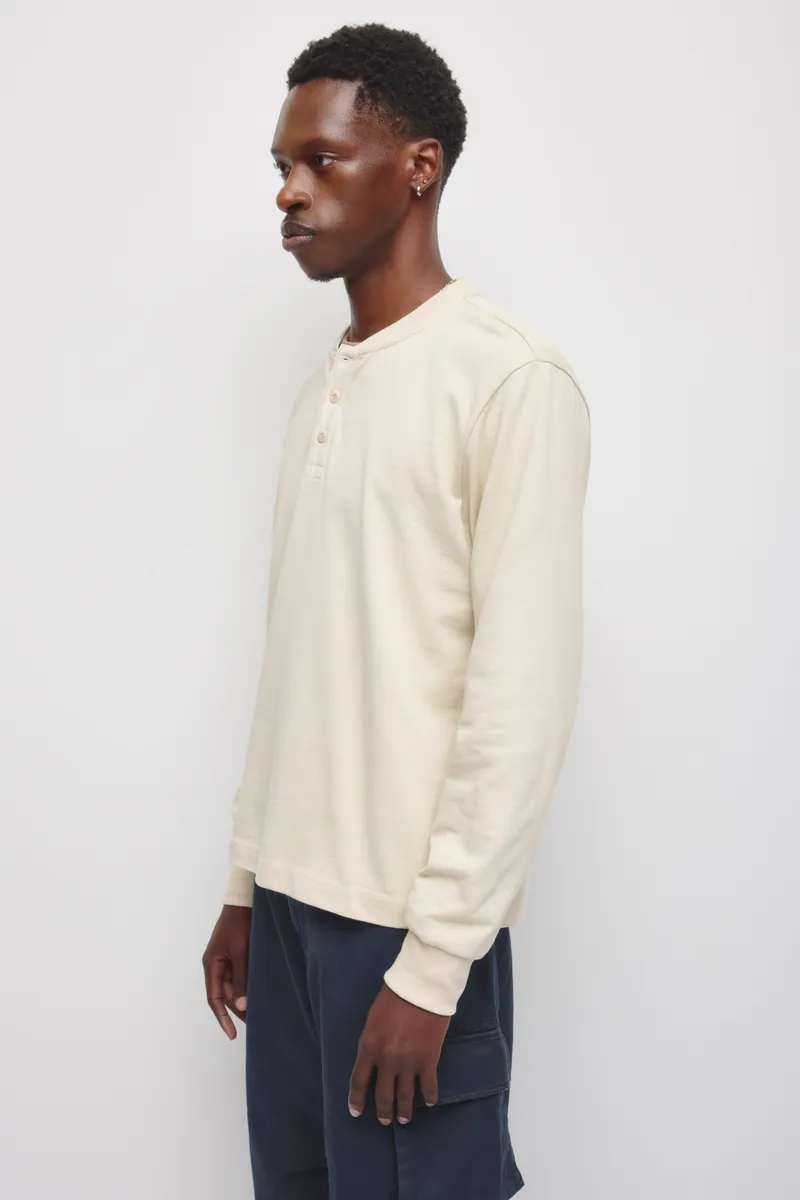 Men's Slub Henley in Birch 3