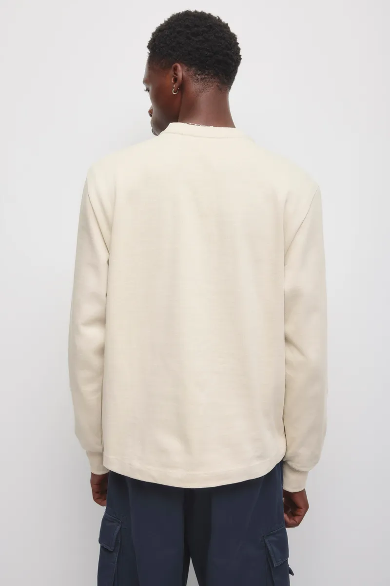 Men's Slub Henley in Birch 4