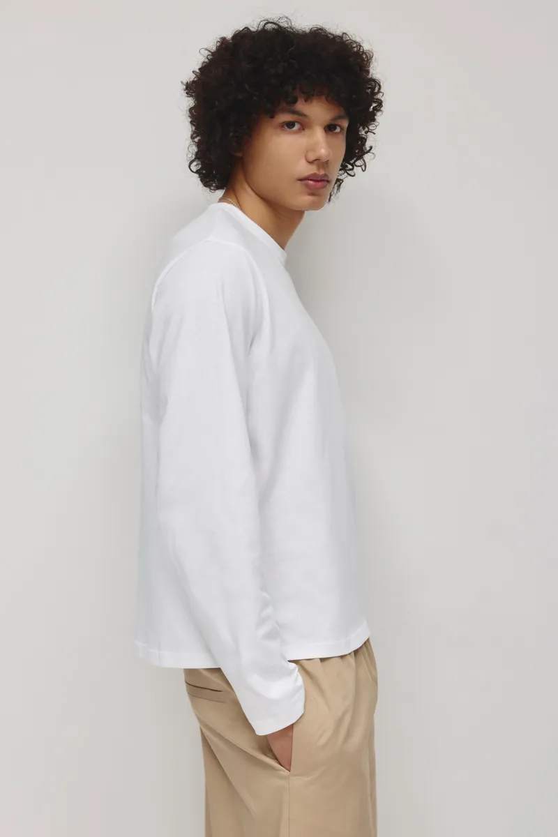 Men's Superfine Longsleeve in White 3