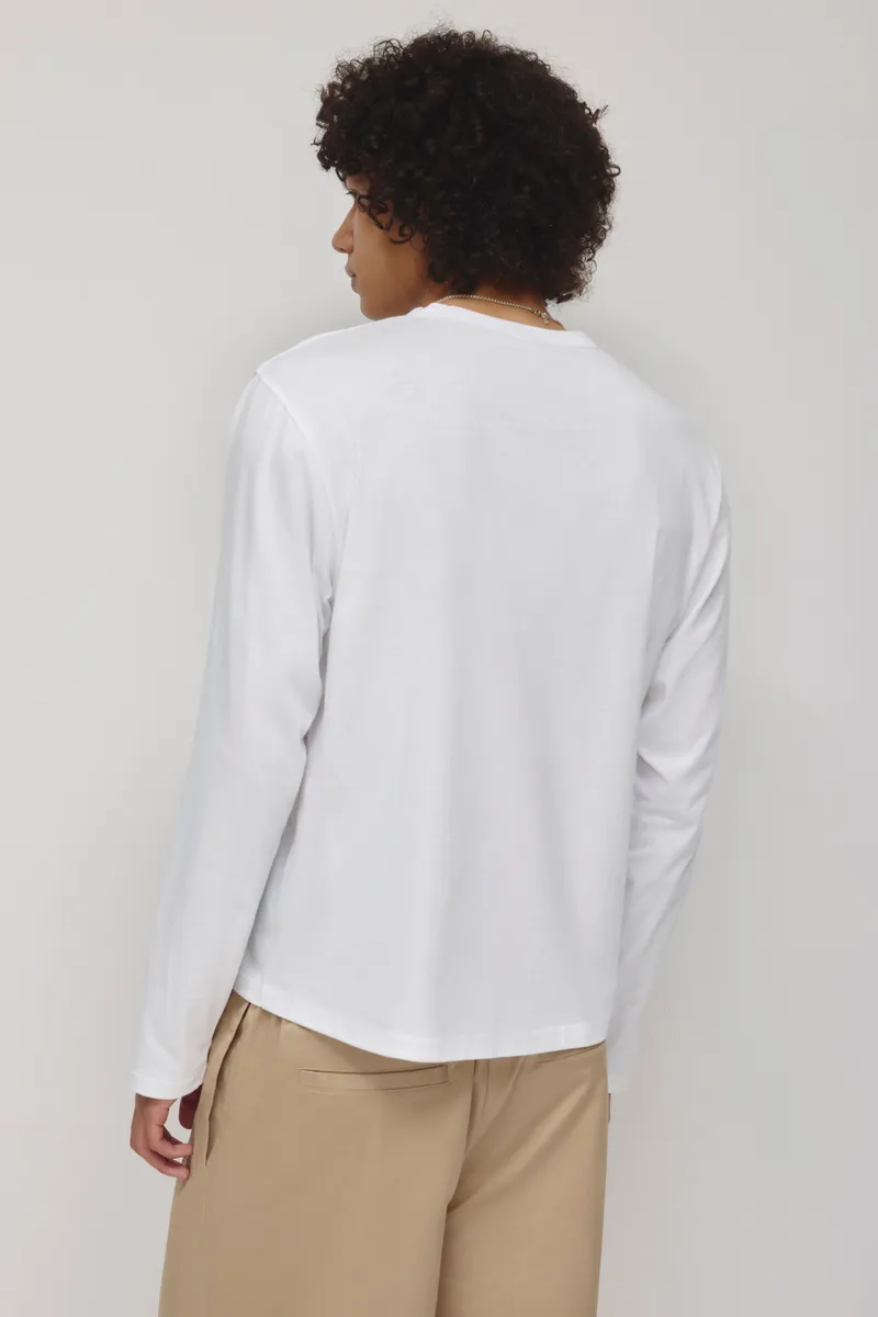 Men's Superfine Longsleeve in White 4